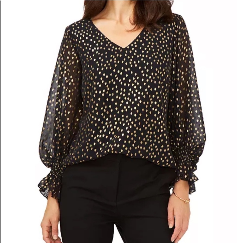 1. State Black and Gold Blouse